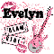 Glam girl, pink guitar- Evelyn