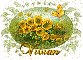 Glitter Sunflower Tag - Vivian