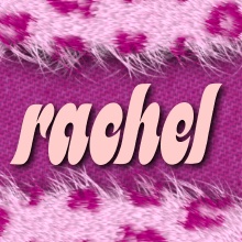 Rachel (in Glitter Text)