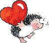 hedghog with heart