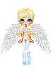 Blonde angel in blue, cute!