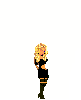 blonde in black 