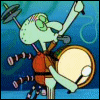 squidward playing instruments