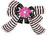 Pink and black bow