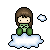 giRl sitting dOwn on the clOudS