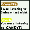 brunette blonde