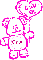 Pink Glitter Bear  Love ya - Cindi