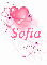 Pink Glitter Heart - Sofia