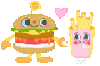 burger loves fries :D