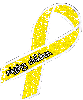 missing children glitter ribbon yellow