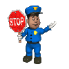 stop sign traffic cop