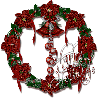 Red wreath-Happy Holidays