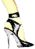 glitter high heeled shoe