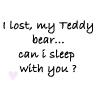 lost my teddy bear ...