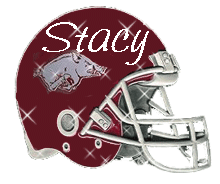 stacy, arkansas razobacks, helmet