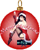 Sexy Santa Girl Xmas Bulb