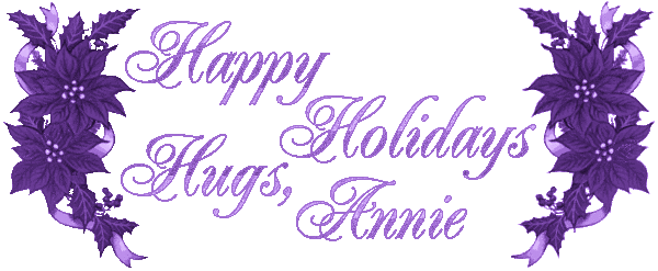 Happy Holidays Hugs, Annie