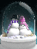 snow love snowman and woman