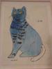 Cat Blue-Worhol-Art