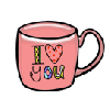 cute cup:I love you