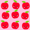kawaii apples background