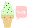 kawaii icecream cone yay