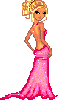 Pink evening gown