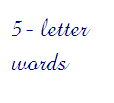 5-letter words