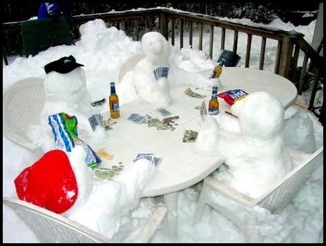 playin cards with cold hands