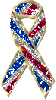 red,white, and blue ribbon