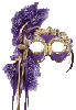 Purple and gold mask
