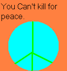You Can't Kill For Peace.