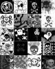 Black & White Skulls Collage