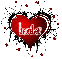 heather red heart