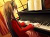 anime girl at piano