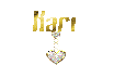 Gold Glitter Heart Charm for Kari