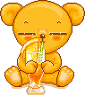 teddy drinkin juice