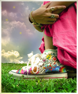 cute colorful shoes