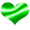 green and red blinking heart