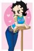 Betty Boop just looked relax and being student