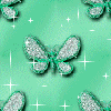 sparkly teal butterly background