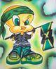 TWEETY WITH FLAG