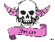 sandra light pink skull
