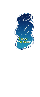 love forever with falling stars in the night sky