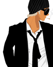 cute fashion boy smoking