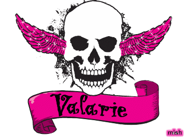 valarie pink skull