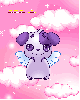 angel puppy flying in the sky