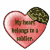 Soldier Heart with Glitter
