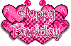 Pink Birthday Hearts