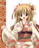 cute anime girl in kimono